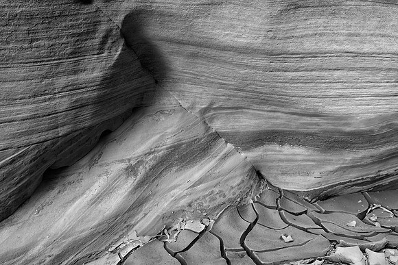 Canyon Walls & Cracked Mud, Buckskin Gulch, Grand Staircase-Escalante National Monument, UT