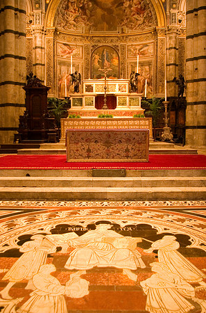 Altar and Floor Panel, Duomo S. Maria Assunta, Siena, Italy