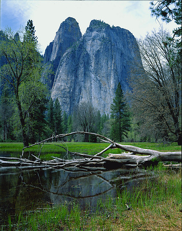 Cathedral Rock and Reflections, Yosemite National Park, CA