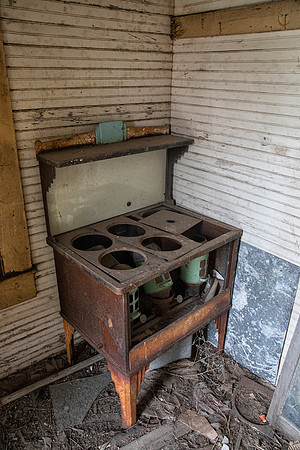 Rusted Stove, One Room Schoolhouse, Ward County, ND