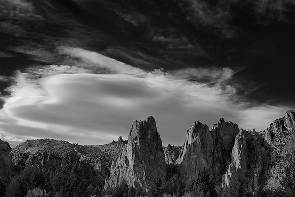 Lenticular Cloud and Cliffs, Torrebonne, OR