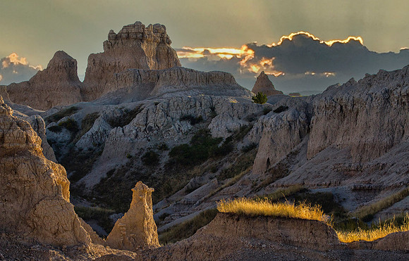 Setting Sun, Badlands National Park, SD