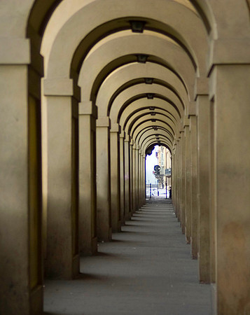 Arches Along the Arno, Florence, Italy