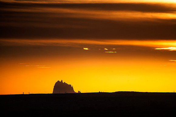 Sunset Skies, Shiprock, NM