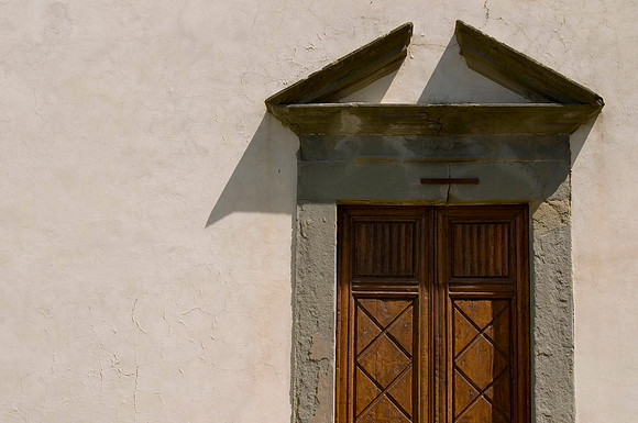 Doorway, Church of St. Stefano, Montefioralle, Italy