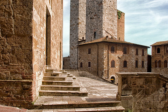 Steps and Towers, San Gimignano, Italy