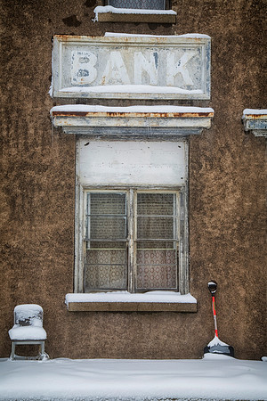 Bank Building, Winter, Virgil, IL