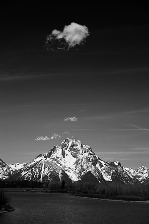 Lone Cloud Over Mt. Moran, Grand Teton National Park, WY