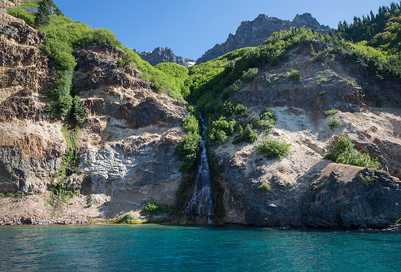 Waterfall at Lake's Edge, Crater Lake National Park, OR
