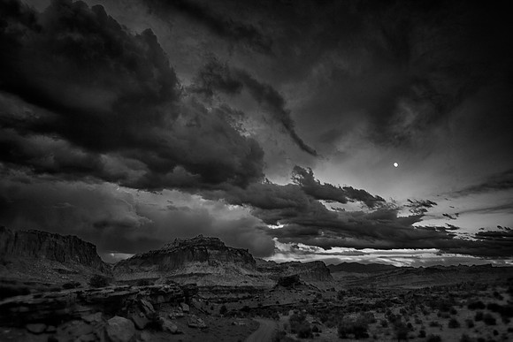 Sunset and Moonrise, Capitol Reef National Park, UT