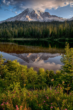 Mt. Rainier From Reflection Lakes, Mt. Rainier National Park, WA