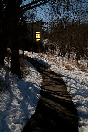 Boardwalk to the Main House, Under Moonlight, Stockton, IL