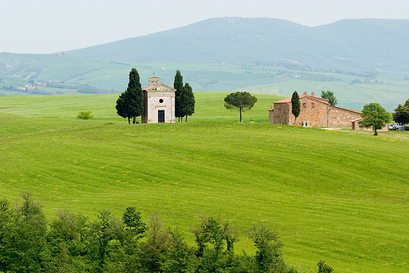 Cappella di Vitaleta, Val D'Orcia, Tuscany, Italy