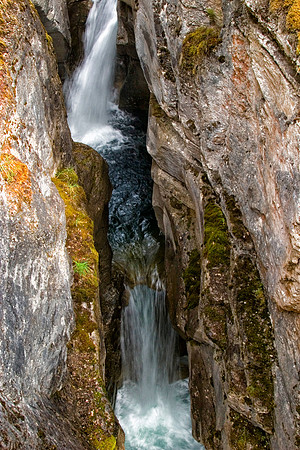 Maligne Canyon Waterfall, Jasper National Park, Alberta, Canada