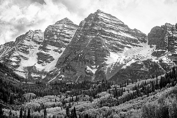 Maroon Bells, Morning, Aspen, CO