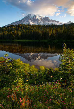 Mt. Rainier From Reflection Lakes, Mt. Rainier National Park, WA
