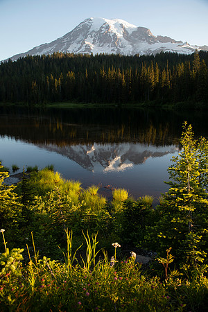 Mt. Rainier from Reflection Lakes, Mt. Rainier National Park, WA