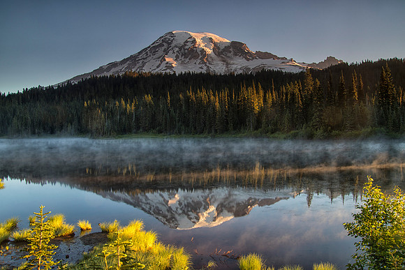 Mt. Rainier at Reflecting Lakes, Mt. Rainier National Park, WA
