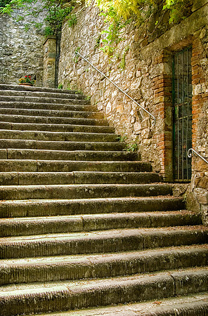 Steps, Montefioralle, Italy