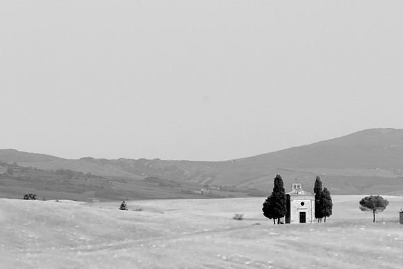 Cappella di Vitaleta, Val D'Orcia, Tuscany, Italy